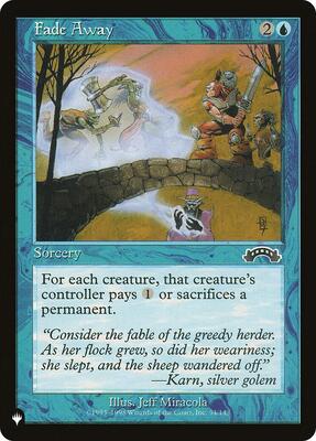 Fade Away card from The List Reprints