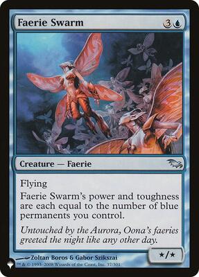 Faerie Swarm card from The List Reprints