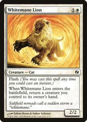 Whitemane Lion card from Duel Decks: Venser vs. Koth