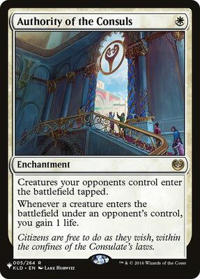Authority of the Consuls card from The List Reprints