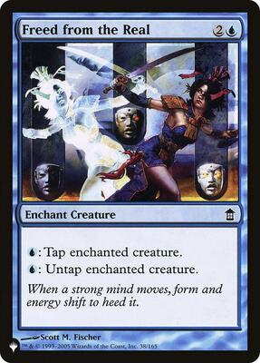 Freed from the Real card from The List Reprints