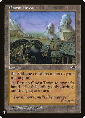 Ghost Town card from The List Reprints