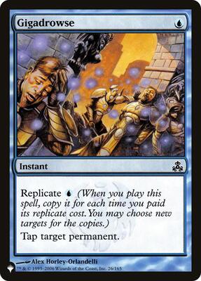 Gigadrowse card from The List Reprints