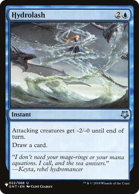 Hydrolash card from The List Reprints