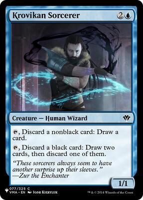 Krovikan Sorcerer card from The List Reprints