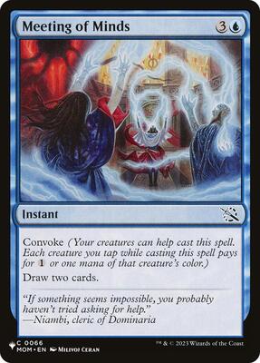 Meeting of Minds card from The List Reprints