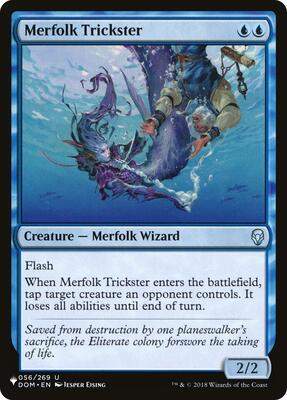 Merfolk Trickster card from The List Reprints