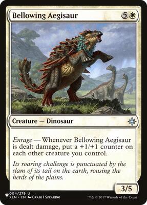 Bellowing Aegisaur card from The List Reprints