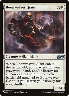 Boonweaver Giant card from The List Reprints
