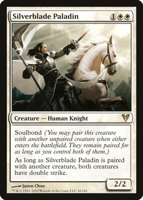Silverblade Paladin card from Avacyn Restored