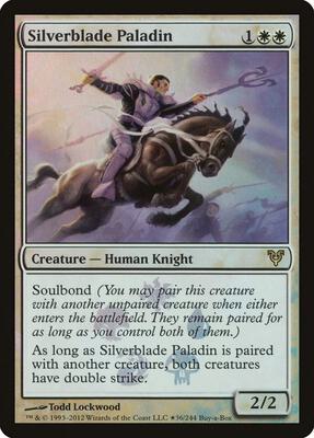 Silverblade Paladin card from Buy-A-Box Promos