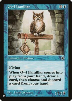 Owl Familiar card from The List Reprints