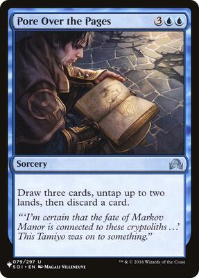 Pore Over the Pages card from The List Reprints