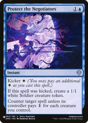 Protect the Negotiators card from The List Reprints