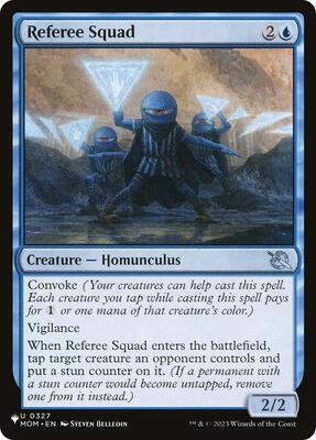 Referee Squad card from The List Reprints