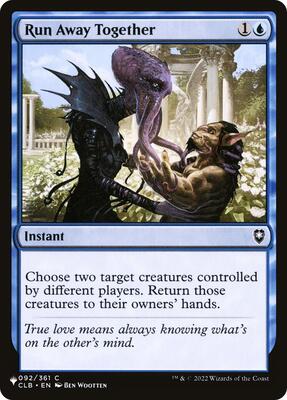 Run Away Together card from The List Reprints