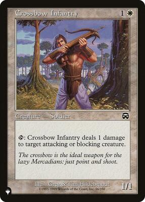 Crossbow Infantry card from The List Reprints