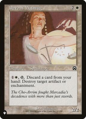 Devout Witness card from The List Reprints