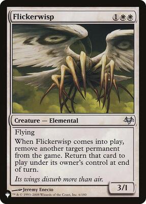 Flickerwisp card from The List Reprints