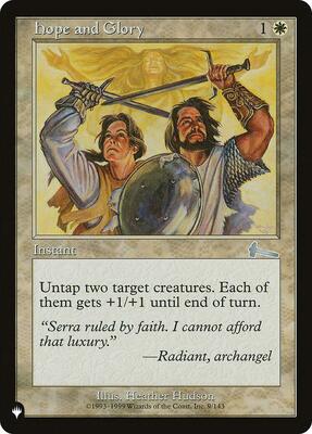 Hope and Glory card from The List Reprints