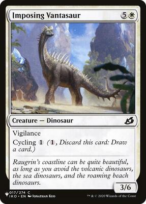 Imposing Vantasaur card from The List Reprints