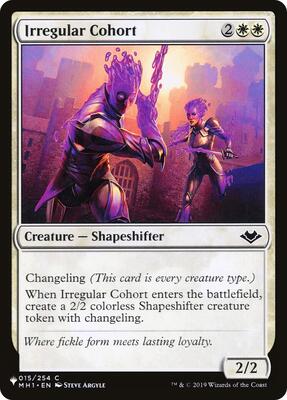 Irregular Cohort card from The List Reprints