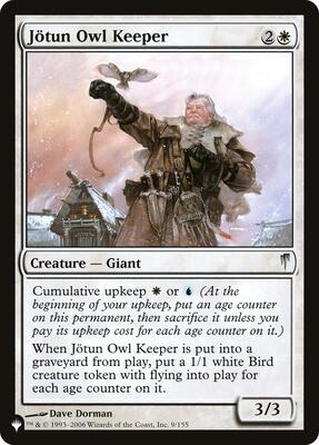 Jotun Owl Keeper card from The List Reprints