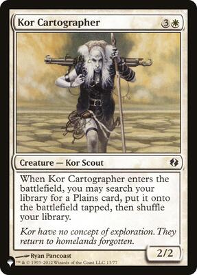 Kor Cartographer card from The List Reprints