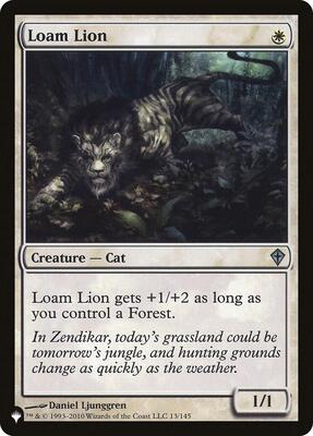 Loam Lion card from The List Reprints