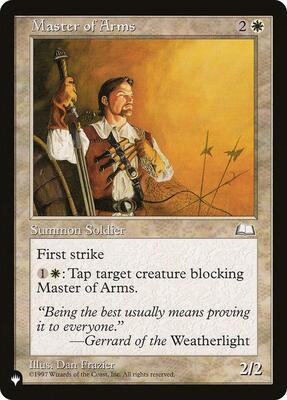 Master of Arms card from The List Reprints
