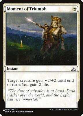 Moment of Triumph card from The List Reprints