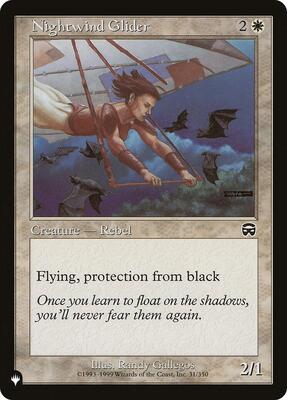 Nightwind Glider card from The List Reprints