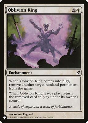 Oblivion Ring card from The List Reprints