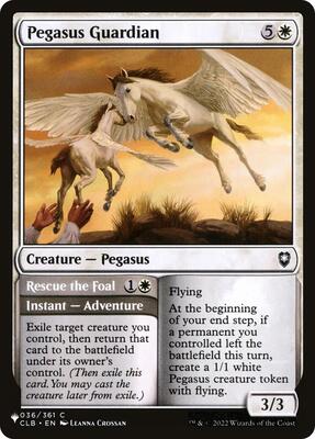 Pegasus Guardian card from The List Reprints