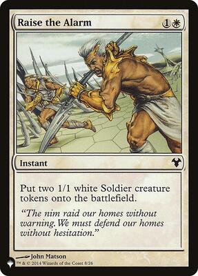 Raise the Alarm card from The List Reprints
