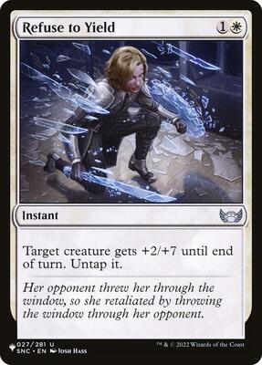 Refuse to Yield card from The List Reprints