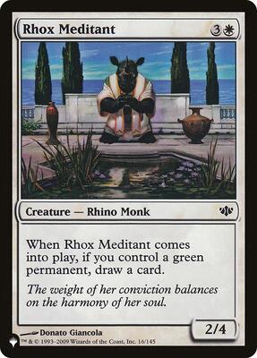 Rhox Meditant card from The List Reprints