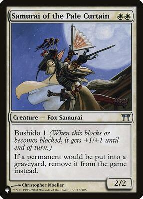 Samurai of the Pale Curtain card from The List Reprints
