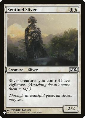 Sentinel Sliver card from The List Reprints