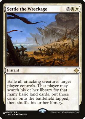 Settle the Wreckage card from The List Reprints