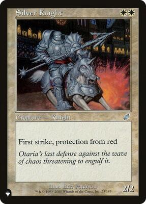 Silver Knight card from The List Reprints