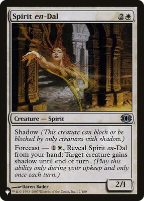 Spirit en-Dal card from The List Reprints