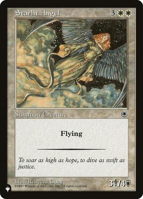Starlit Angel card from The List Reprints