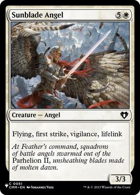 Sunblade Angel card from The List Reprints
