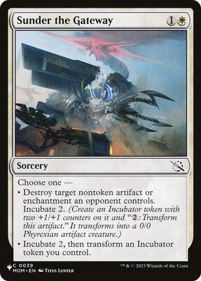 Sunder the Gateway card from The List Reprints