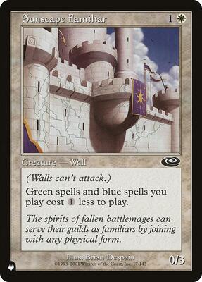 Sunscape Familiar card from The List Reprints