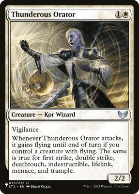 Thunderous Orator card from The List Reprints