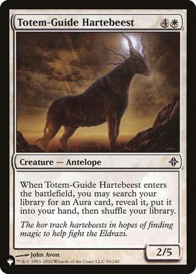 Totem-Guide Hartebeest card from The List Reprints