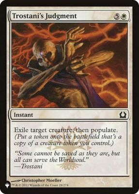 Trostani's Judgment card from The List Reprints