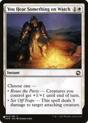 You Hear Something on Watch card from The List Reprints
